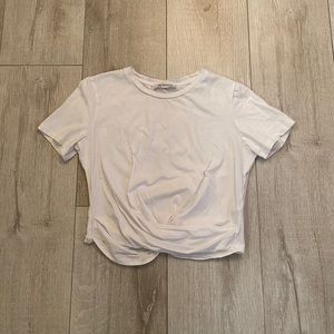 Cropped white t-shirt (Zara)